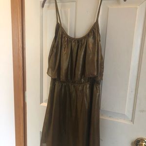 Gold tank mini dress